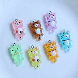 Adorable Cat Resin Charms