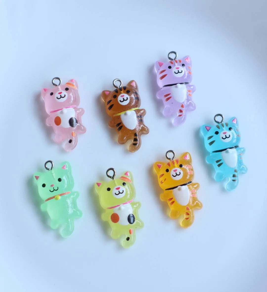 Adorable Cat Resin Charms