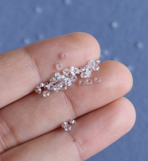 Crystal Clear Seed Beads | Size-2mm | 20gm