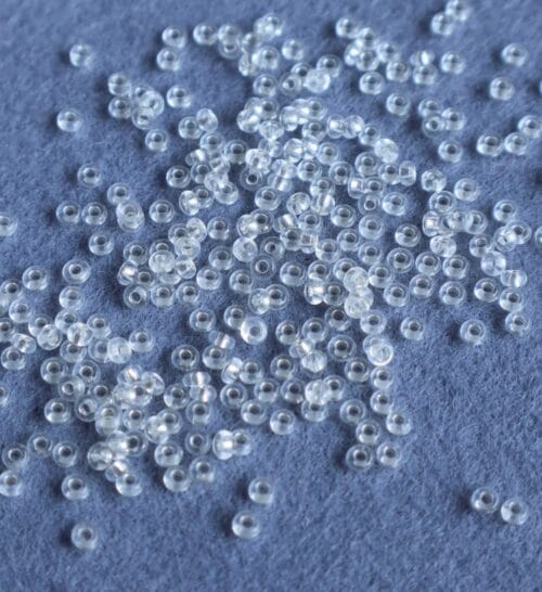 Crystal Clear Seed Beads | Size-2mm | 20gm
