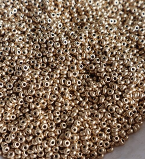 Classic Gold Matte Seed Beads | Size-2.5mm | 20gm