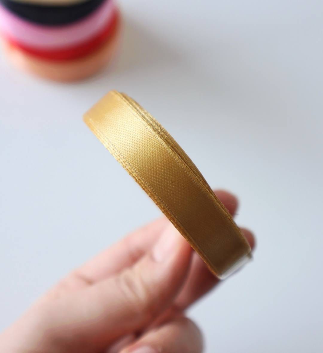 Golden Satin Ribbon