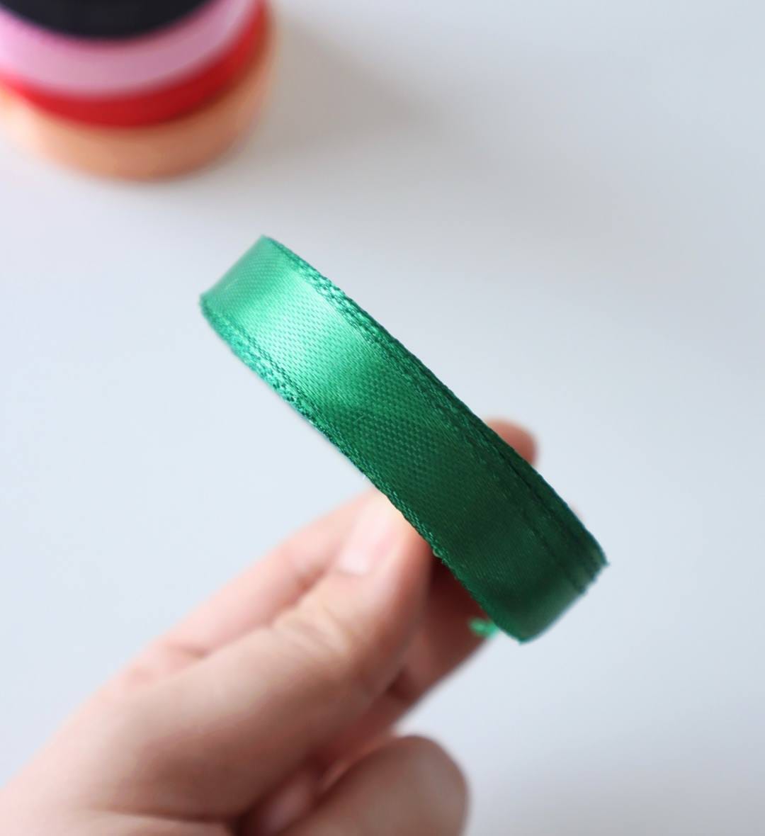 Green Satin Ribbon