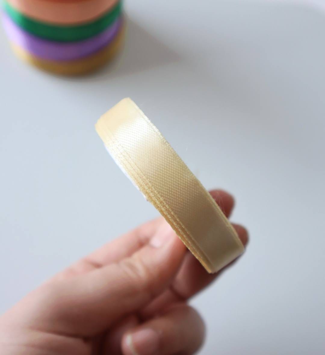 Cream Satin Ribbon