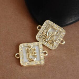 Royal Ganpati Crystal Connector Charms