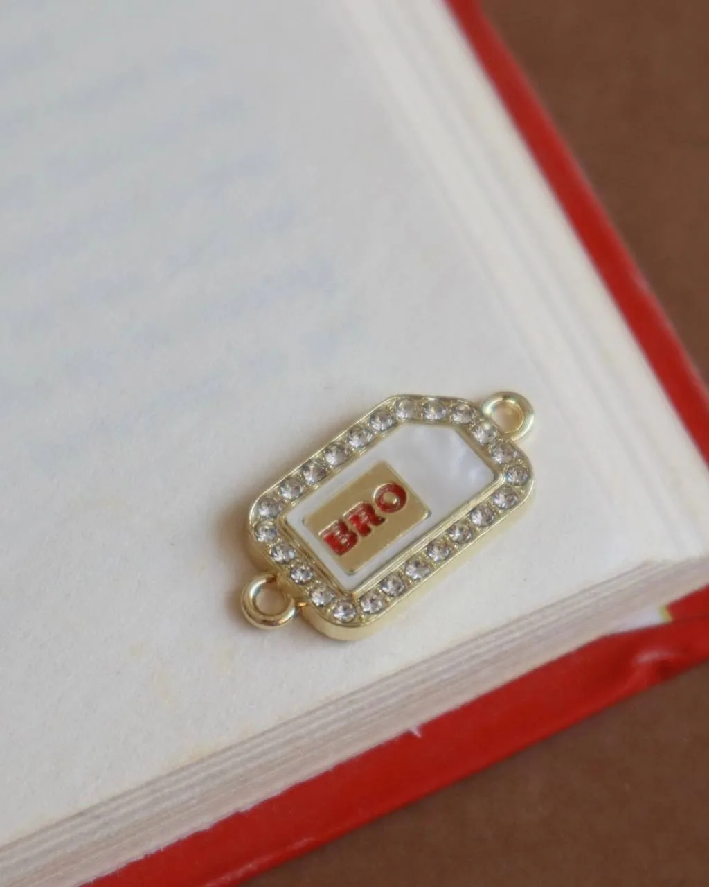 Bro Crystal Connector Charm