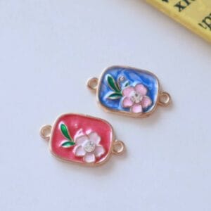 Minimal Flower Connector Charm