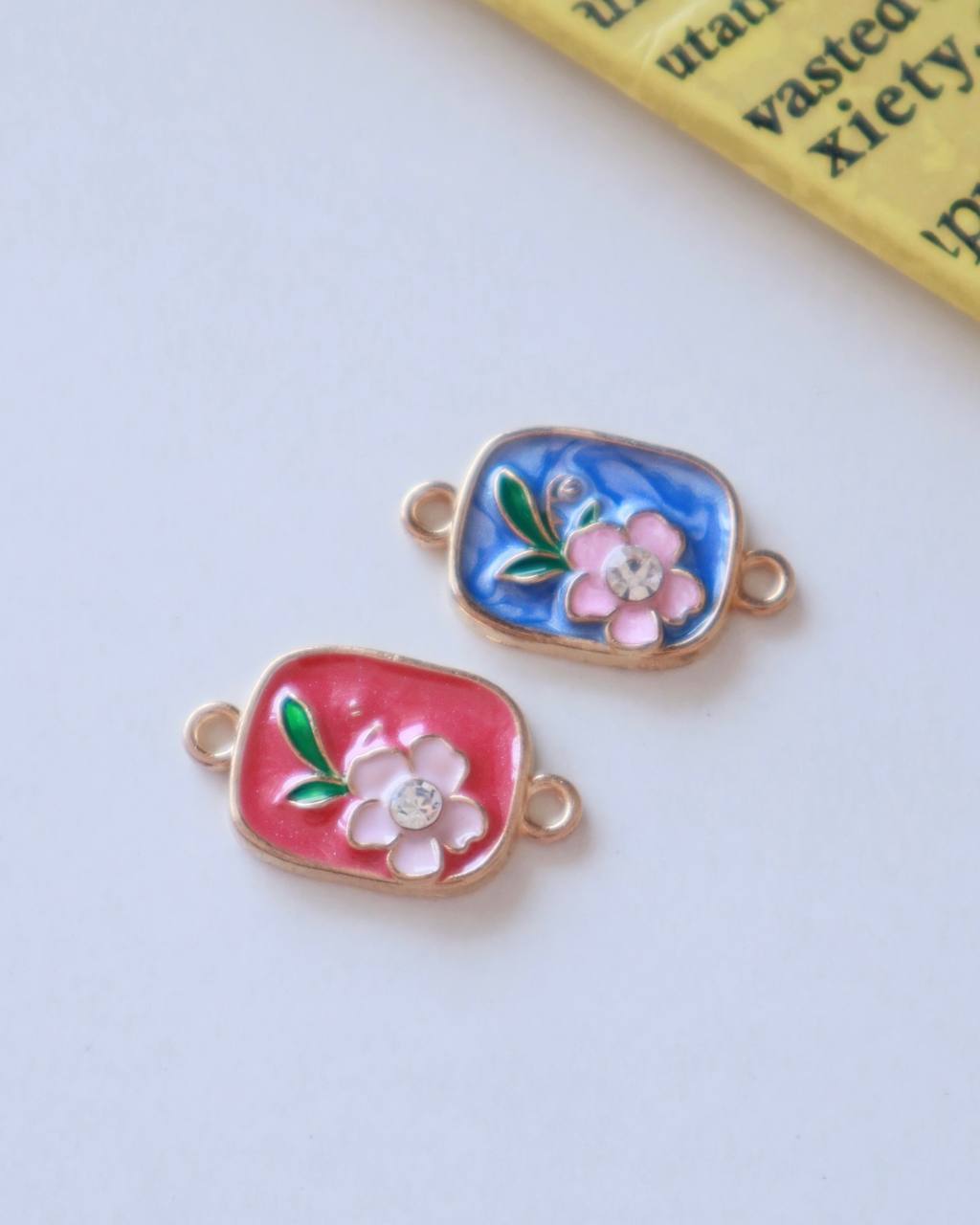 Minimal Flower Connector Charm