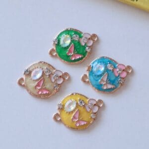 Butterfly Rhinestone Connector Charm
