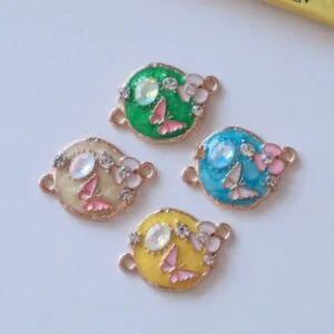 Butterfly Rhinestone Connector Charm