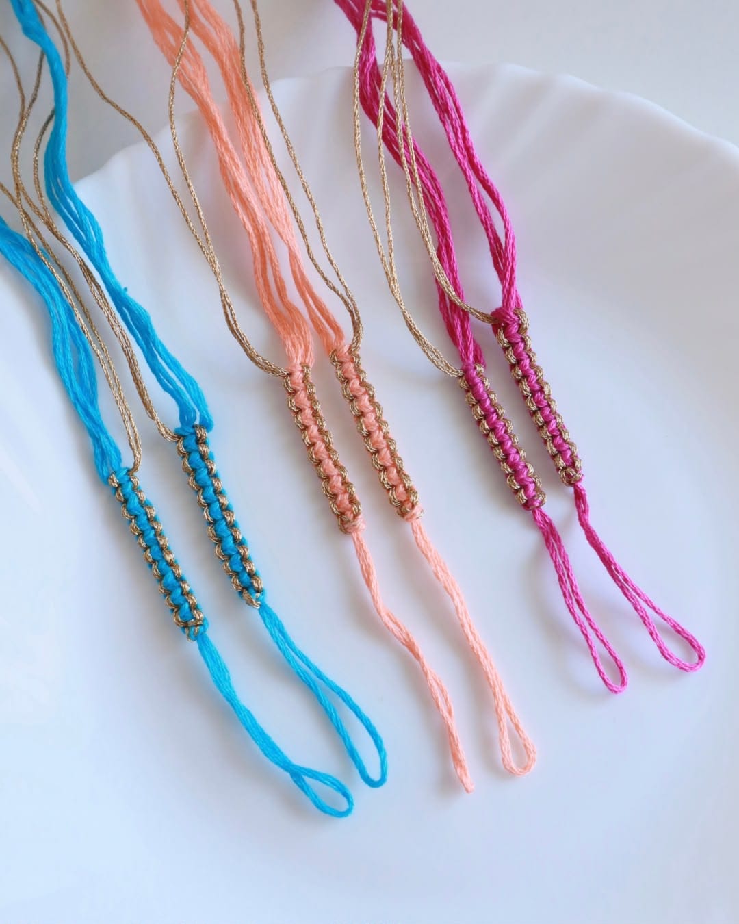 Golden Twist Rakhi Making Threads