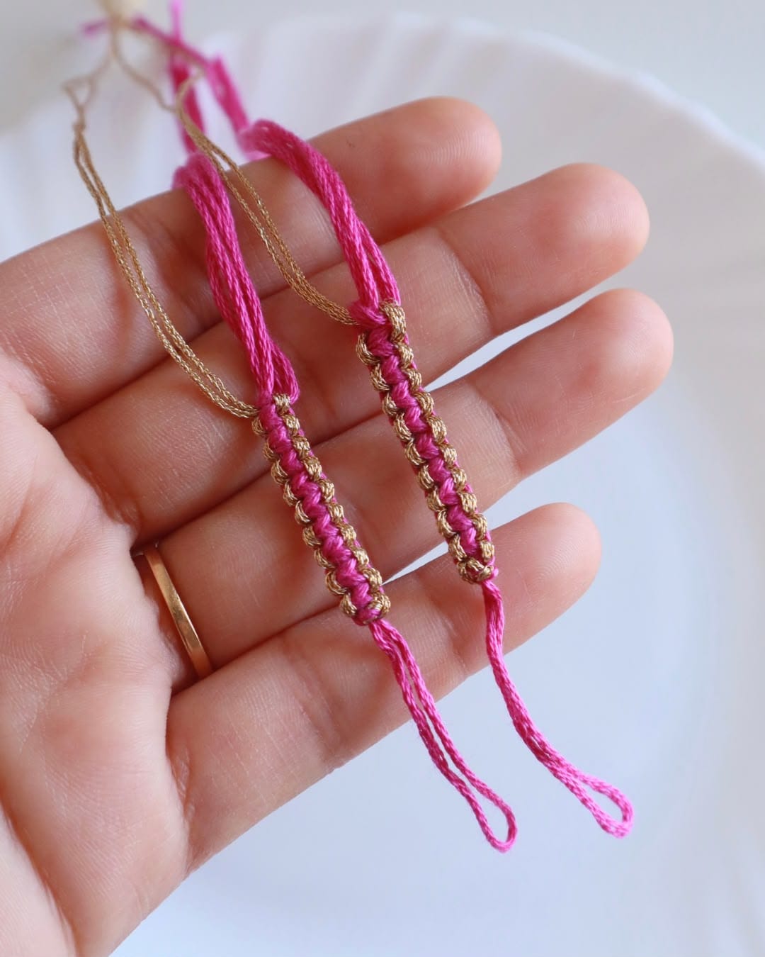 Golden Twist Rakhi Making Threads