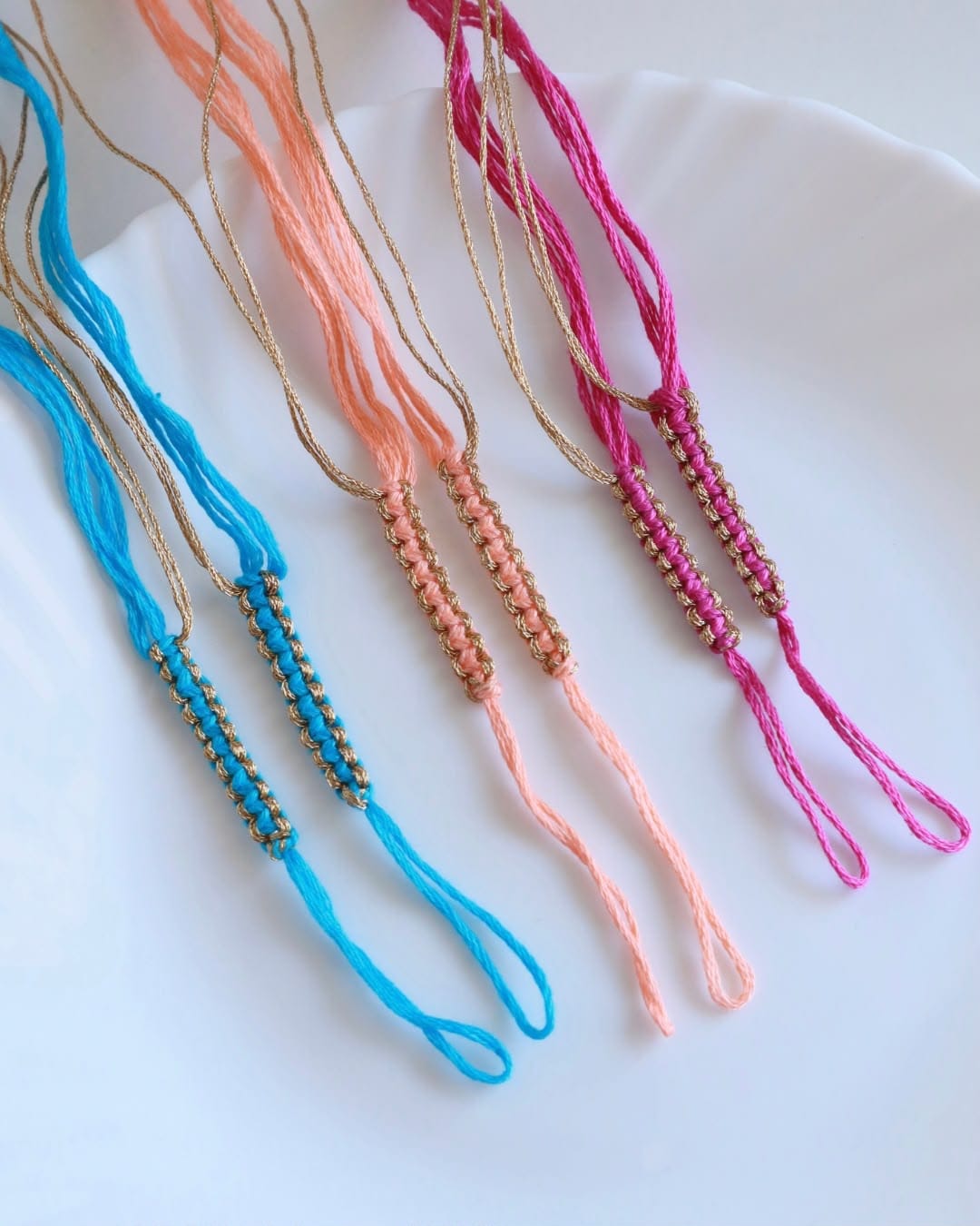 Golden Twist Rakhi Making Threads