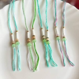 Pastel Crystal Rakhi Ready Threads
