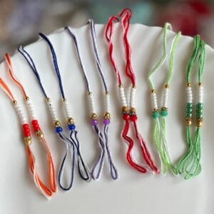 Minimal Beaded Rakhi Ready Threads