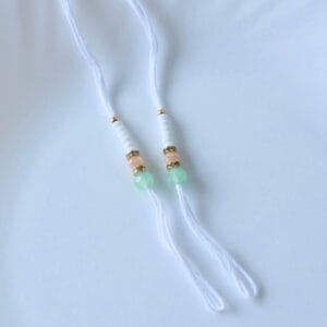 White Crystal Rakhi Ready Threads