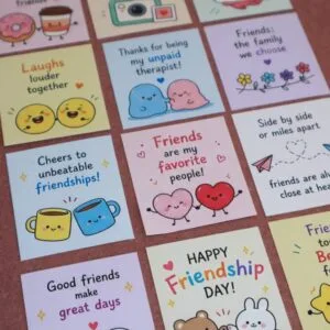 Friendship Day Mini Cards-Set of 12