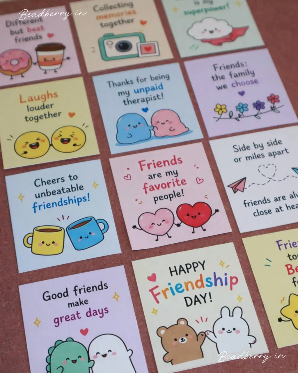 Friendship Day Mini Cards-Set of 12