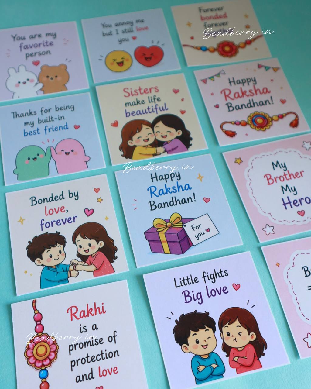Rakshabandhan Mini Cards-Set of 12