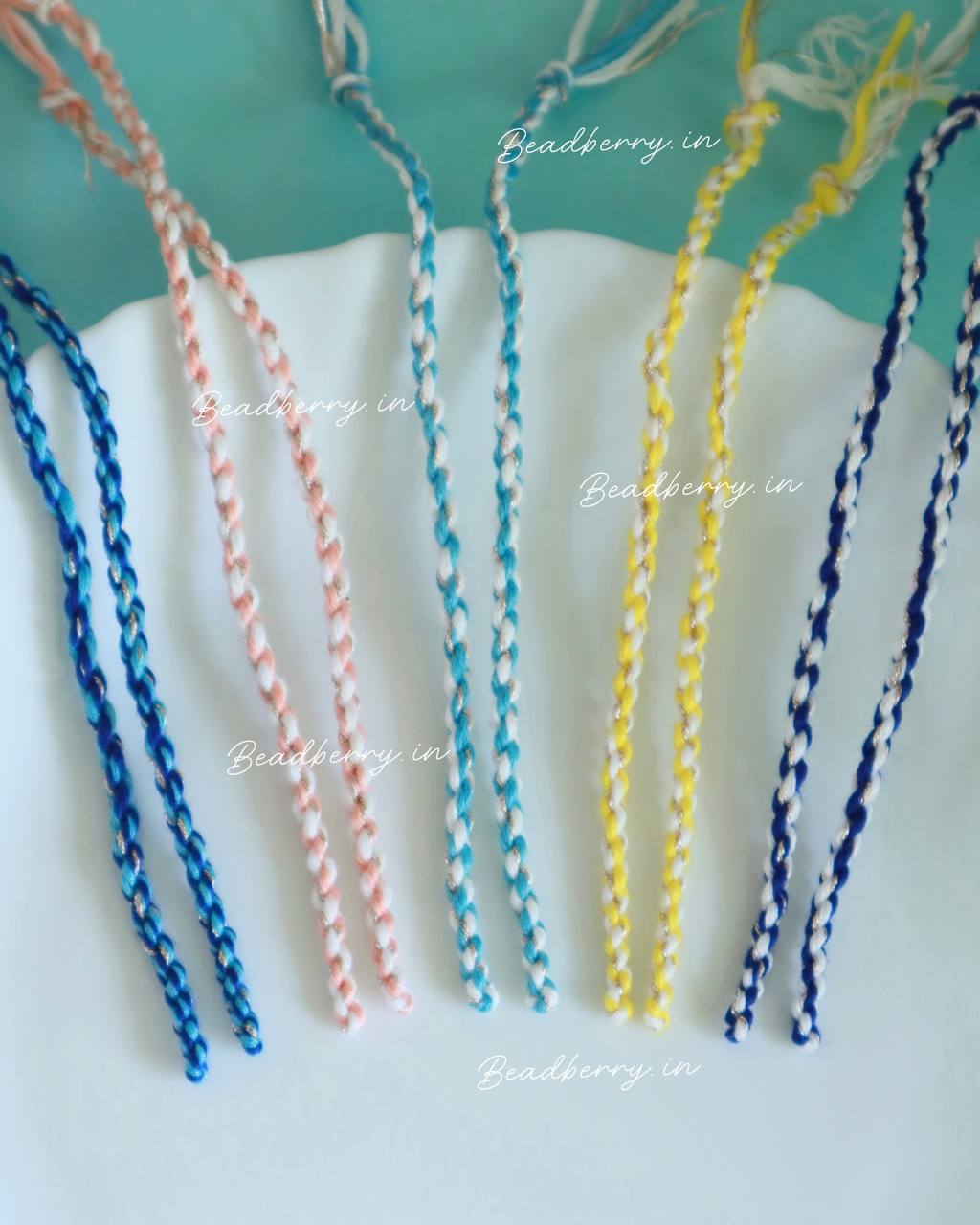 Twisted Dual Color Rakhi Making Threads