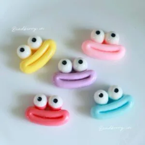 Googly Eye Smiley Flatback Charm