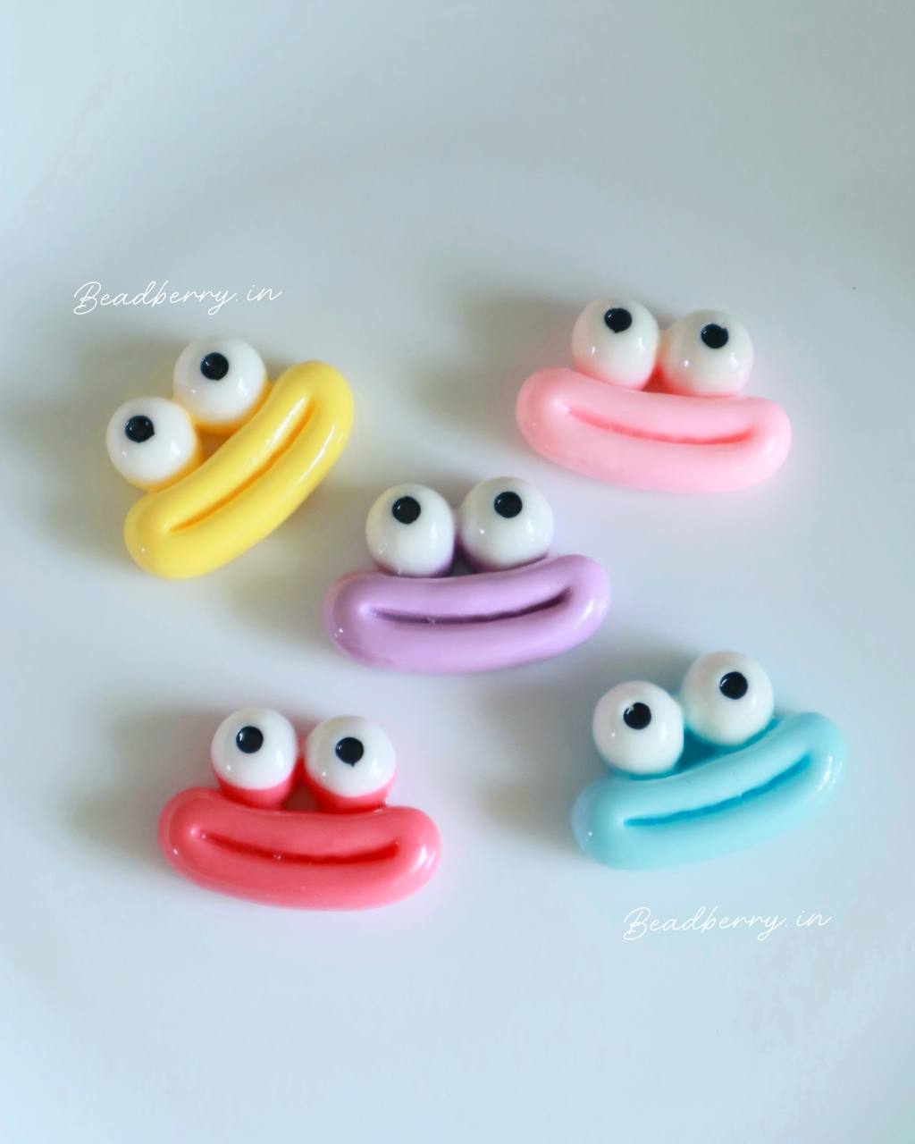 Googly Eye Smiley Flatback Charm