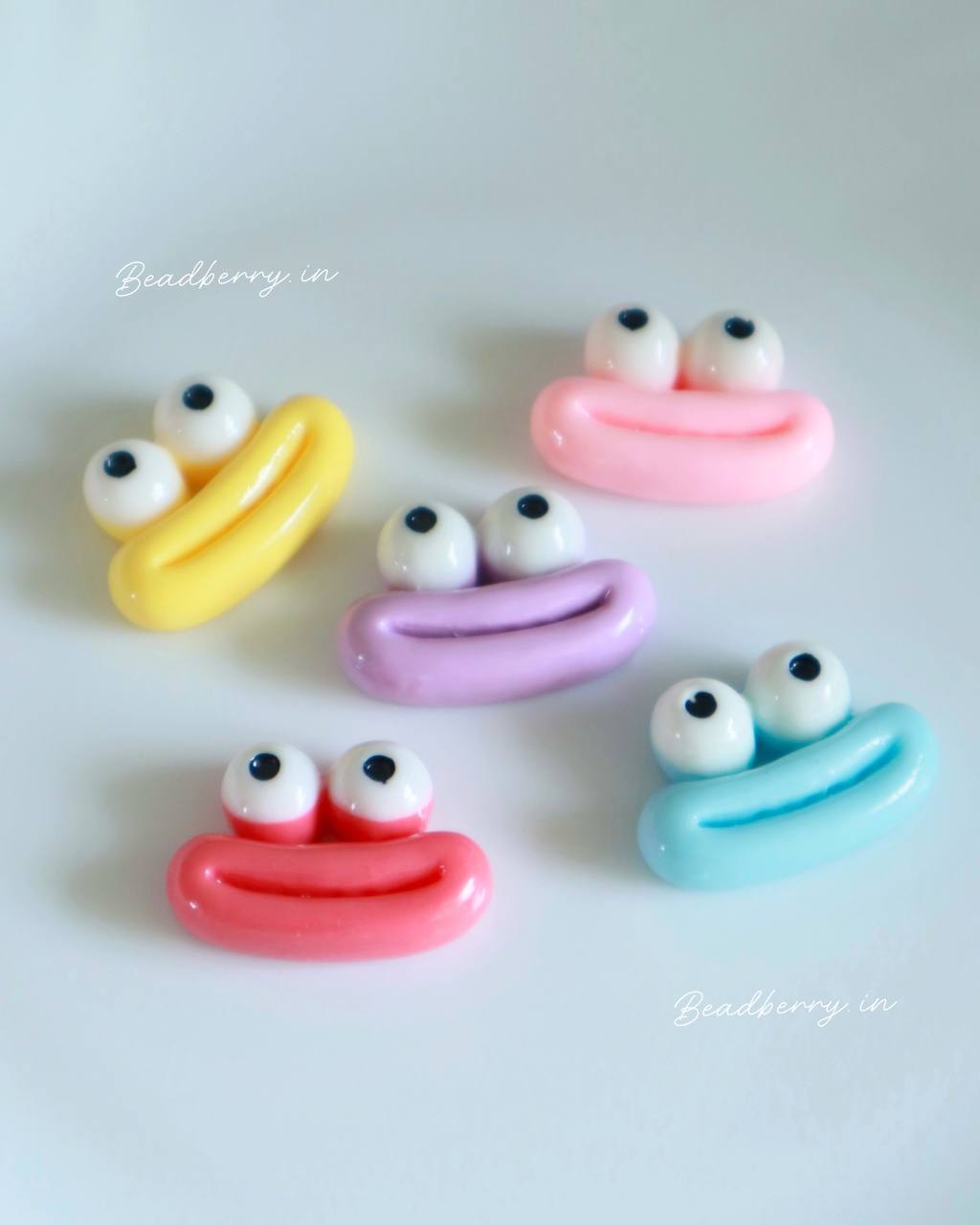 Googly Eye Smiley Flatback Charm