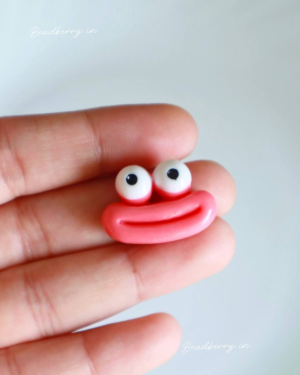 Googly Eye Smiley Flatback Charm