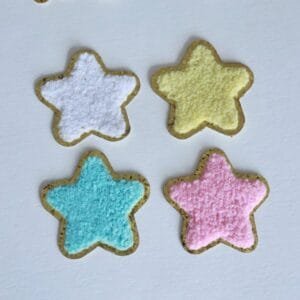 Pastel Chenille Star Patch Stickers