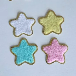 Pastel Chenille Star Patch Stickers