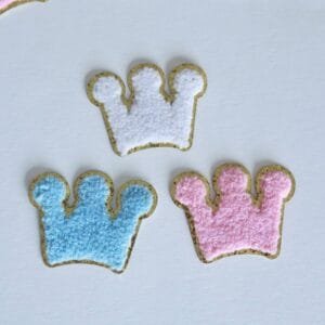 Cute Chenille Crown Patch Stickers